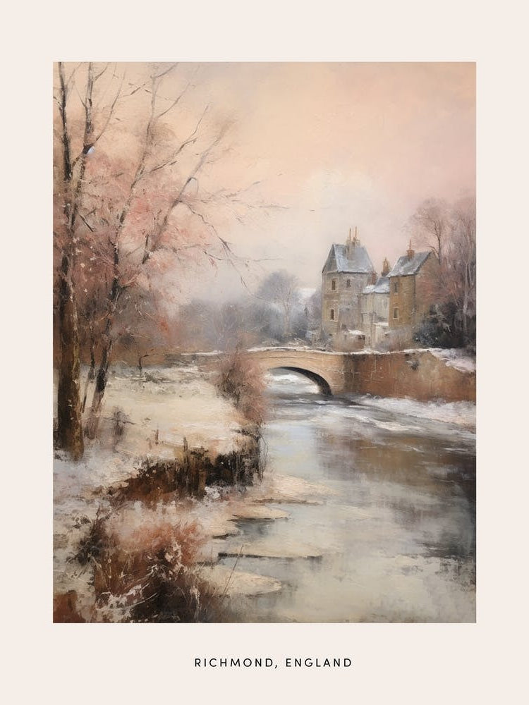 Dreamy Winter Painting Poster Richmond England 2