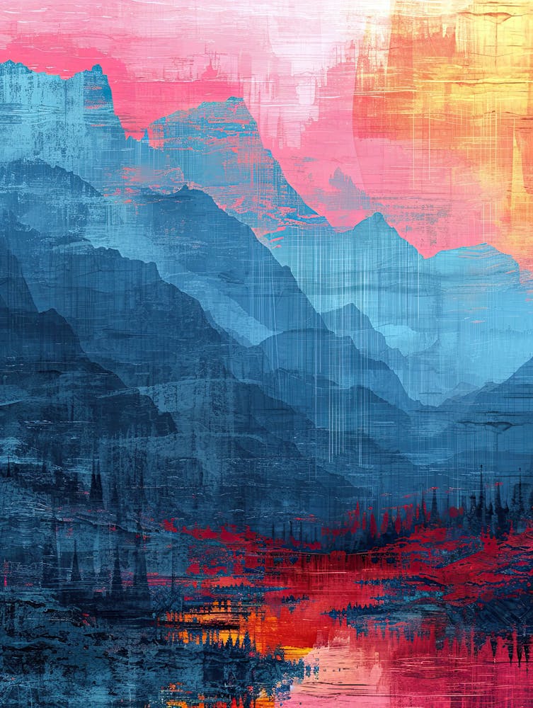 Sunset In The Mountains | Pixel Art Series 4
