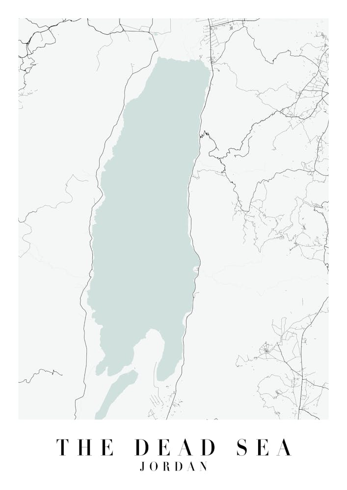 The Dead Sea Jordan Street Map Minimal Color
