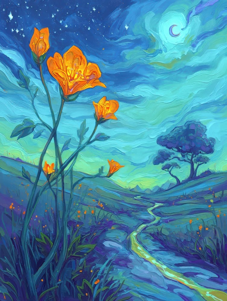 Poppies At Night 3