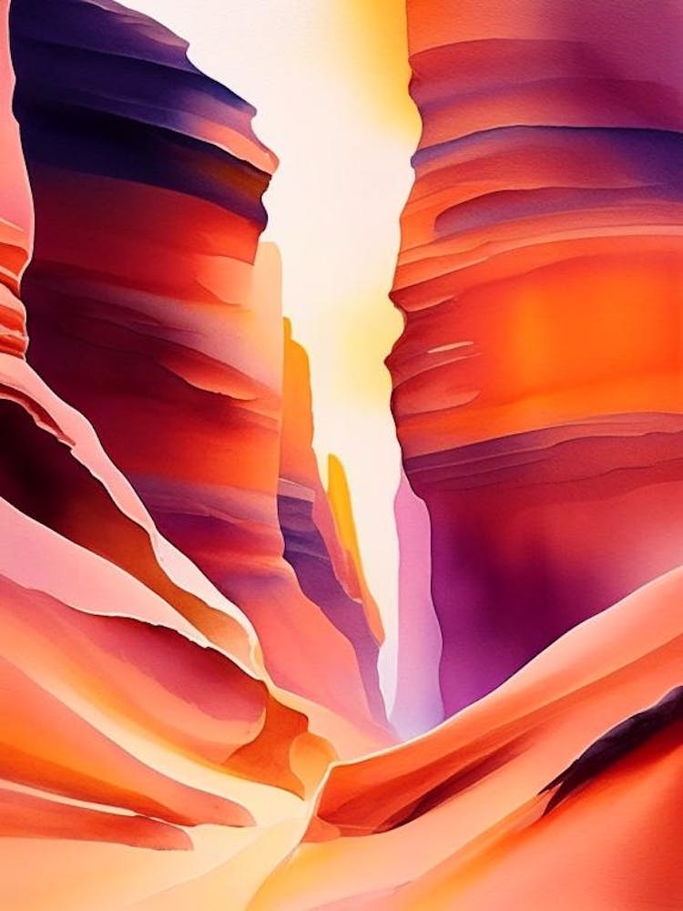 The Antelope Canyon Watercolour 4