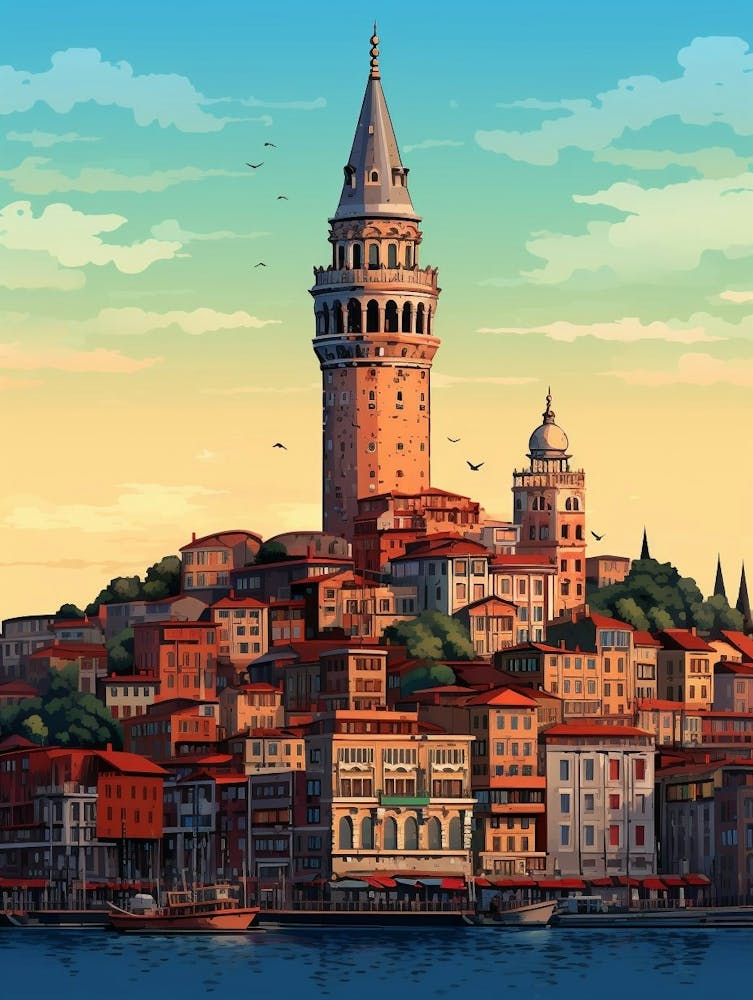Galata Tower Pixel Art 7
