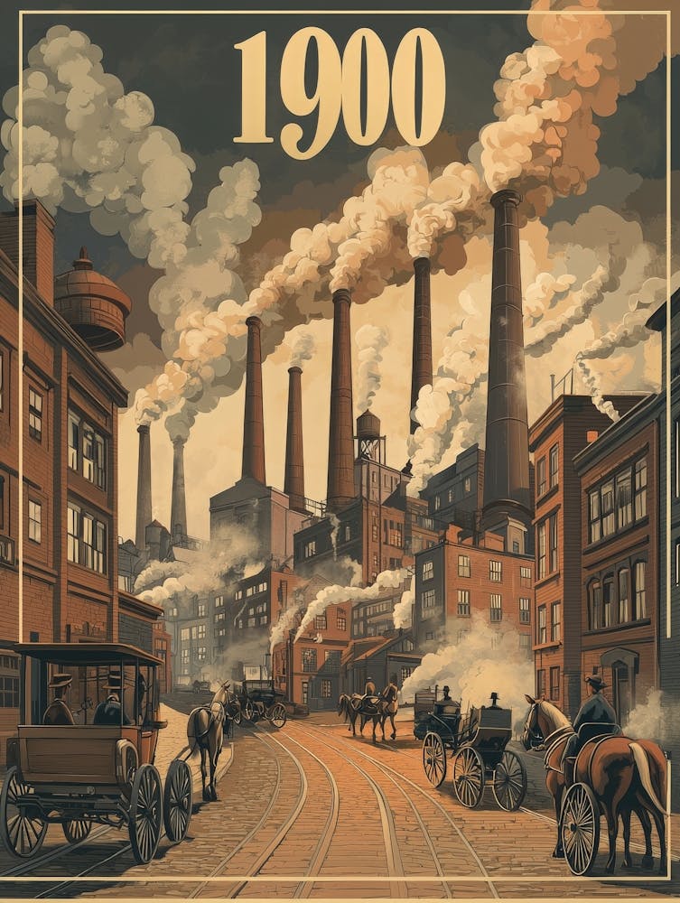 Aihrgdesign A Vintage Poster Of An Industrial City In 1900 Fe 0fa60eed B94e 4976 8a03 3f982cde26b4 3