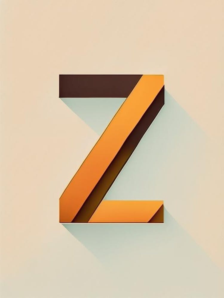 Z, Letter, Alphabet Retro Minimal 2