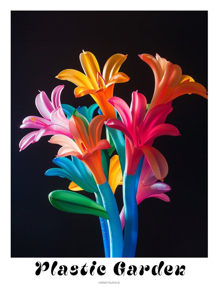 Bright Inflatable Flowers Poster Honeysuckle 4