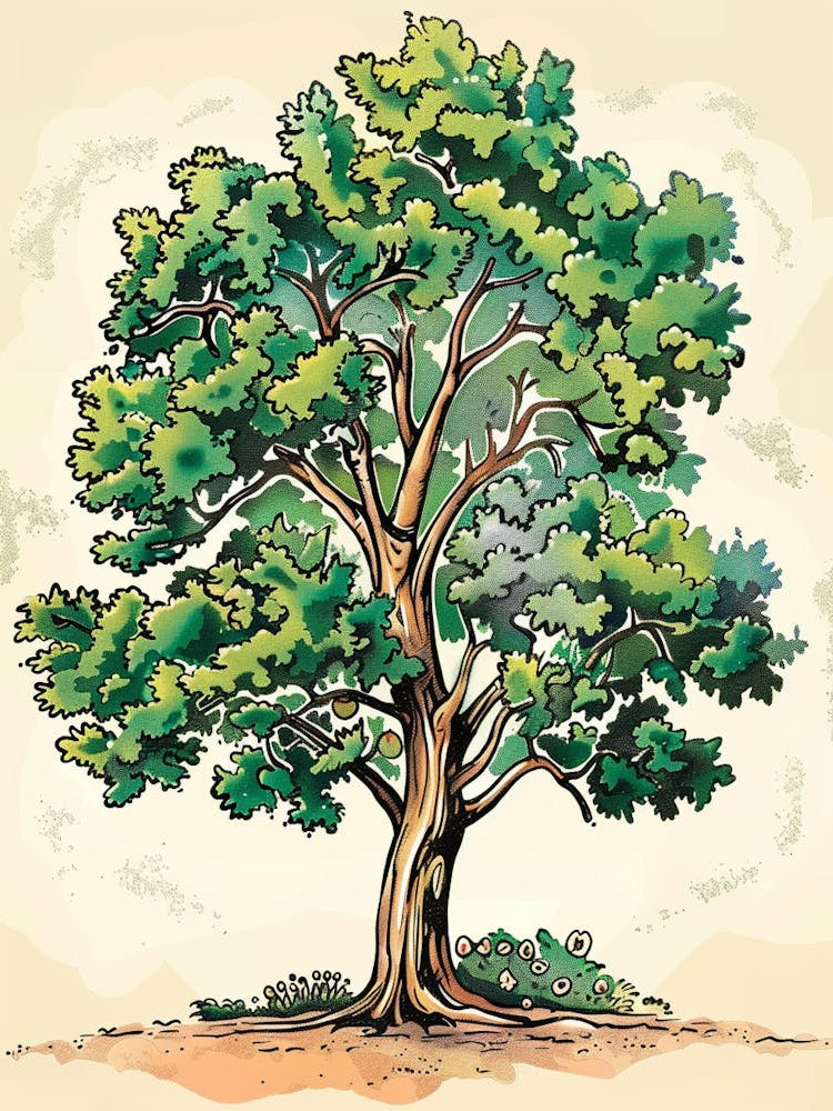 Walnut Tree Storybook Illustration 1