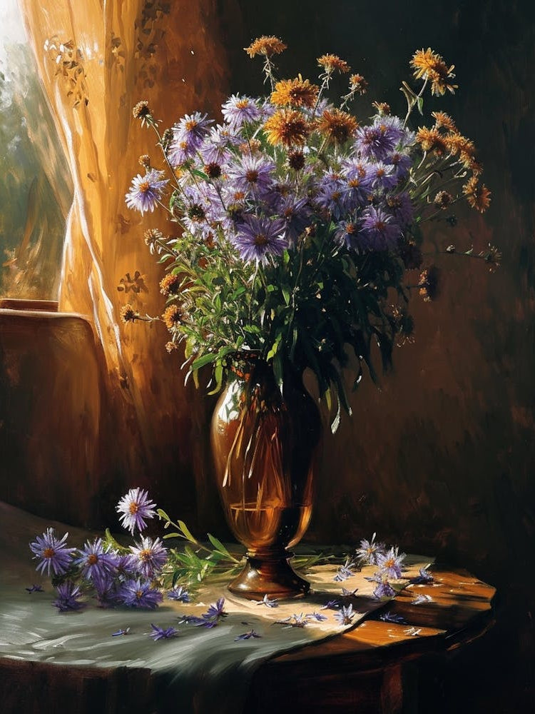 Baroque Floral Still Life Asters 7
