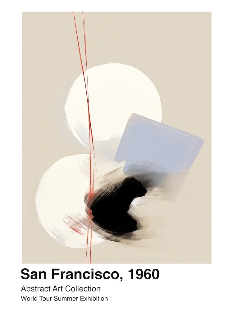 Exposition Tour du Monde, Art Abstrait, San Francisco, 1960 1