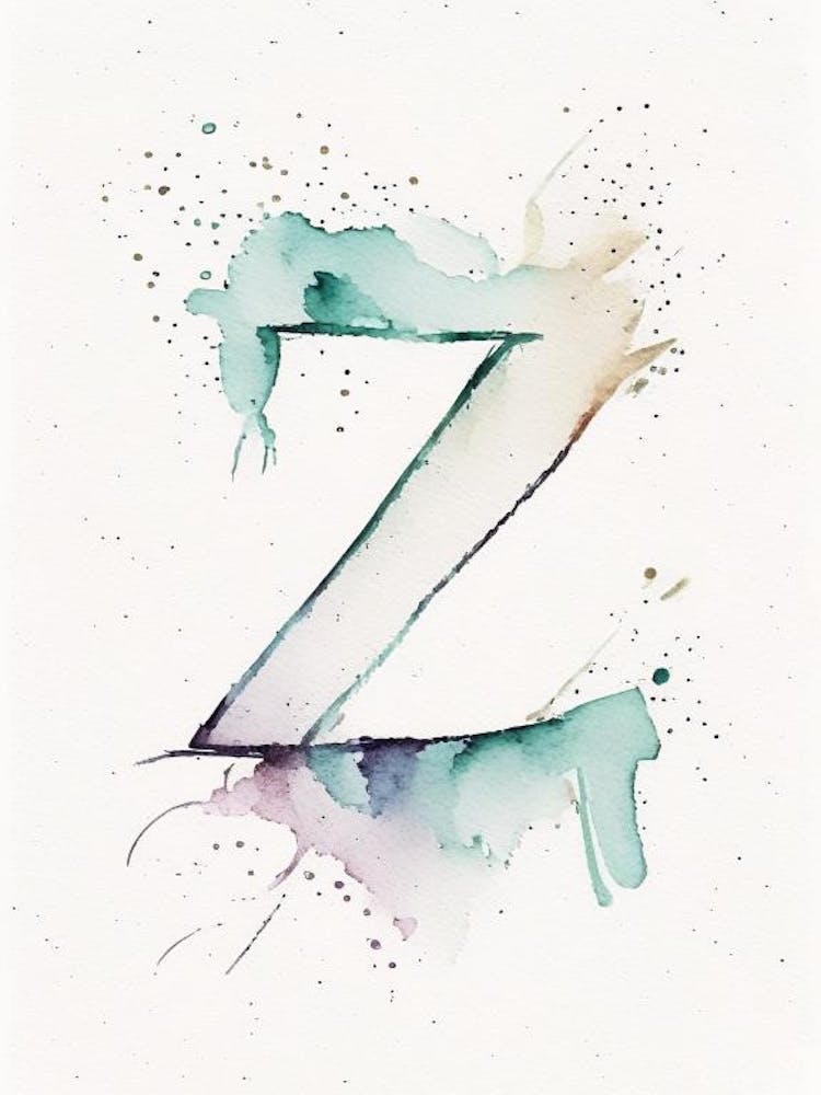 X, Buchstabe, Alphabet Minimalistisches Aquarell 7