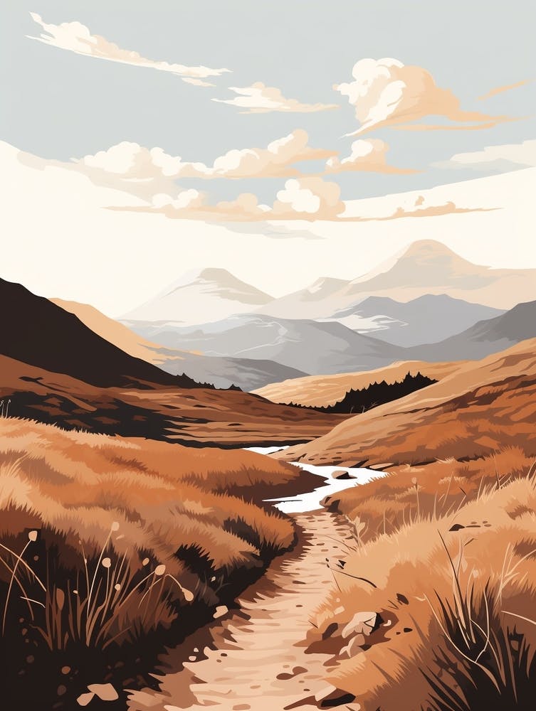 The East Highland Way Scotland 2 Paysage de sentier de randonnée