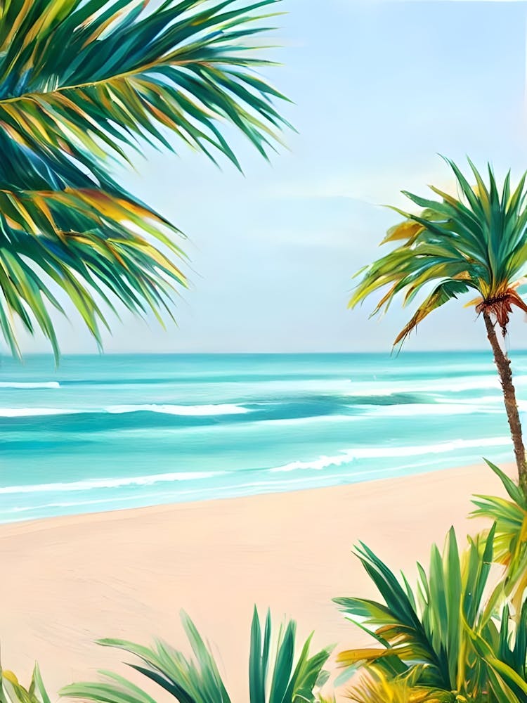 Falesia Beach, Algarve, Portugal Contemporary Illustration  