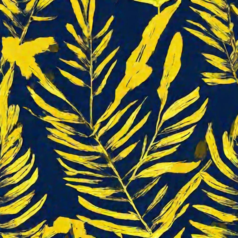 Tropical Leaf On A Solid Background Simple Minimalist Abstract