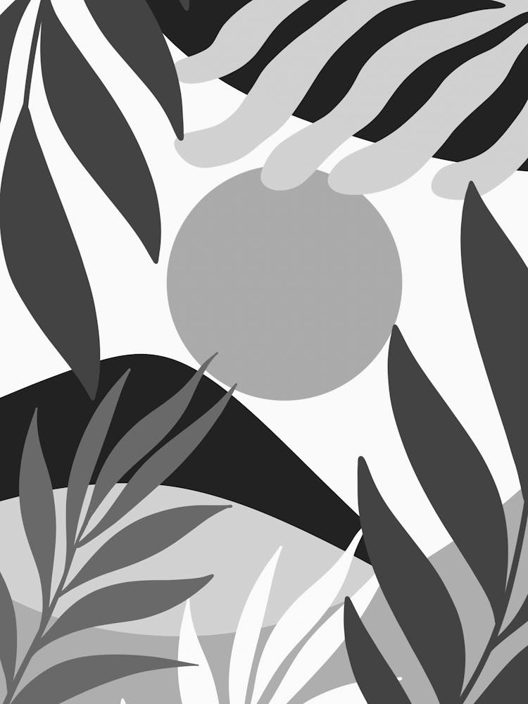 Abstract Black And White Painting 15