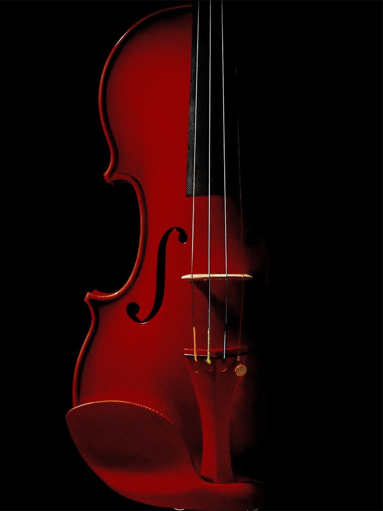 Violin Line Art Illustration