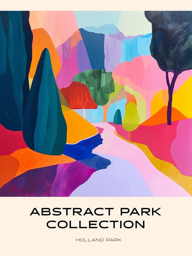 Abstract Park Collection Poster Holland Park London 3
