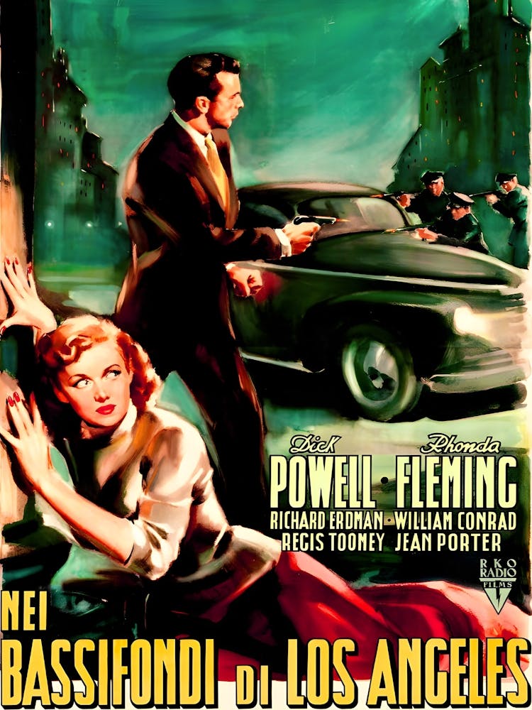 Italian Poster For Robert Parrish's 1951 Film Noir Cry Danger