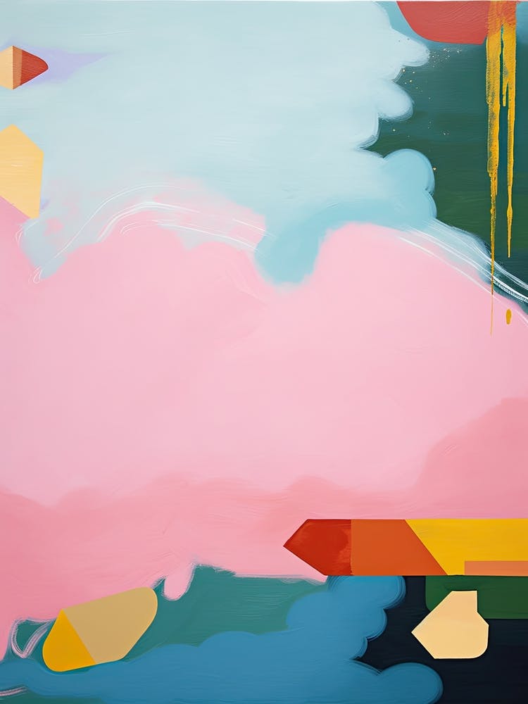 Pink Pop Painting Abstract 1