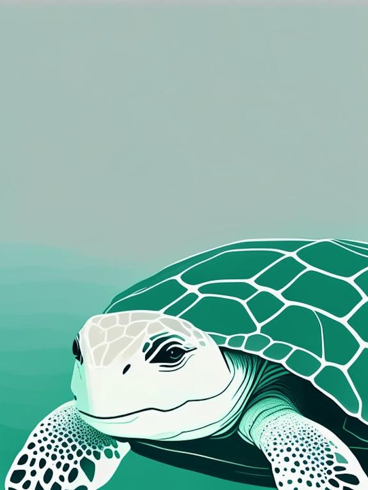 Sea Turtle Close Up, Sea Turtle Simplicty 1