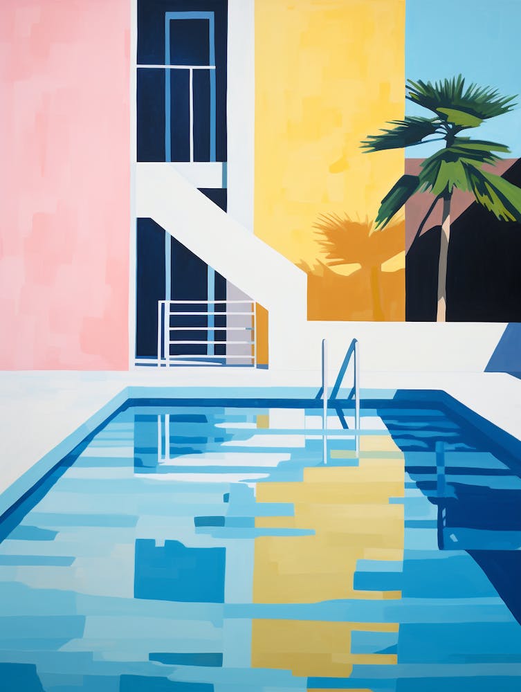 Matisse Inspired Swimming Pool Poster