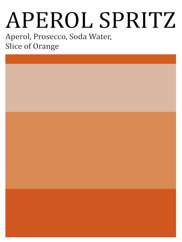 Aperol Spritz Drink Poster
