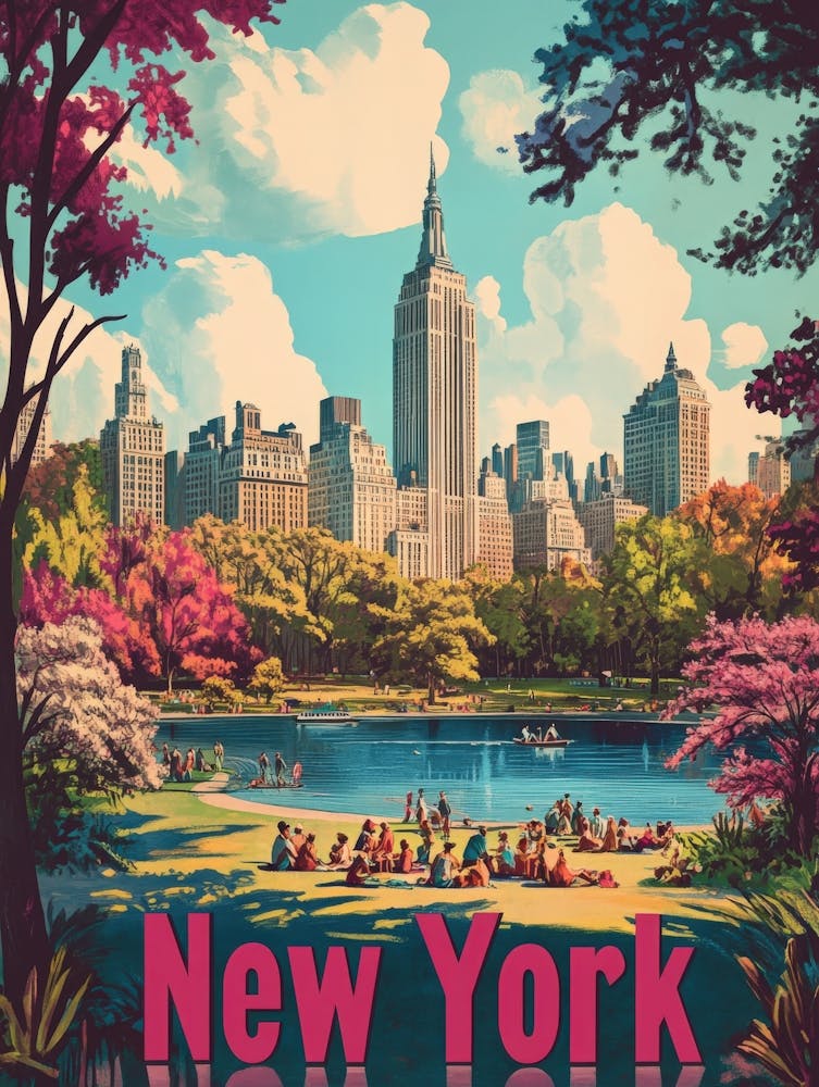 Aihrgdesign A 1970s Inspired Travel Poster For New York