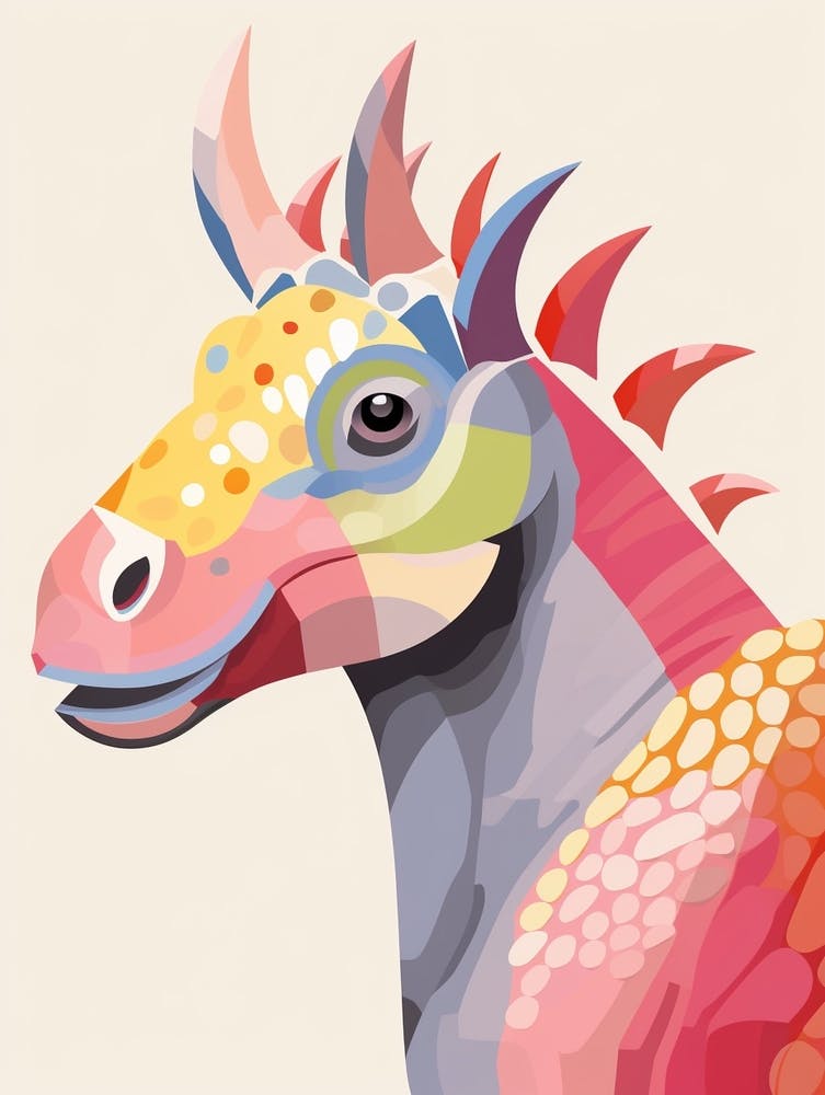 Colourful Dinosaur Parasaurolophus 2