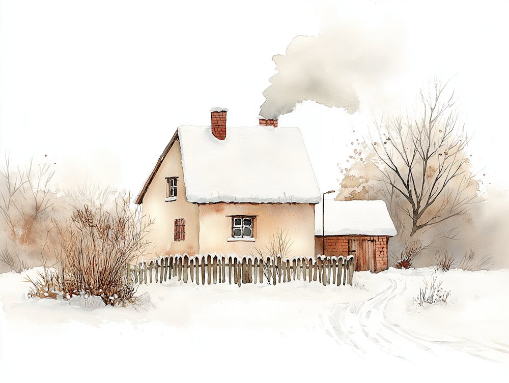 House In Winter