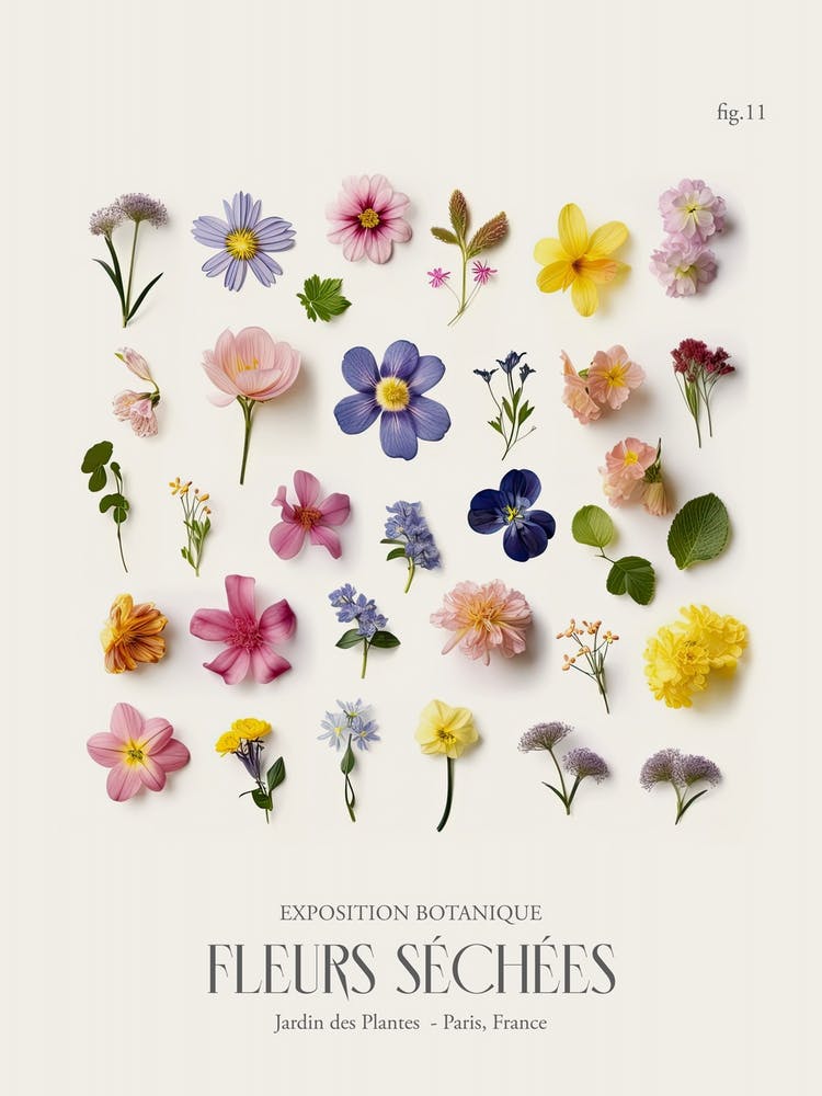 Fleurs Sechees, Dried Flowers Exhibition Poster 11