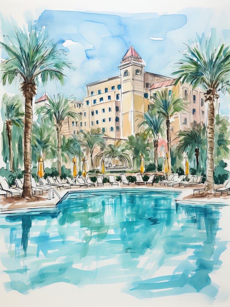 The Waldorf Astoria Orlando   Orlando, Florida   Resort Storybook Illustration 1