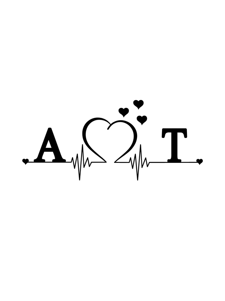 Personalized Couple Name Initial A And T