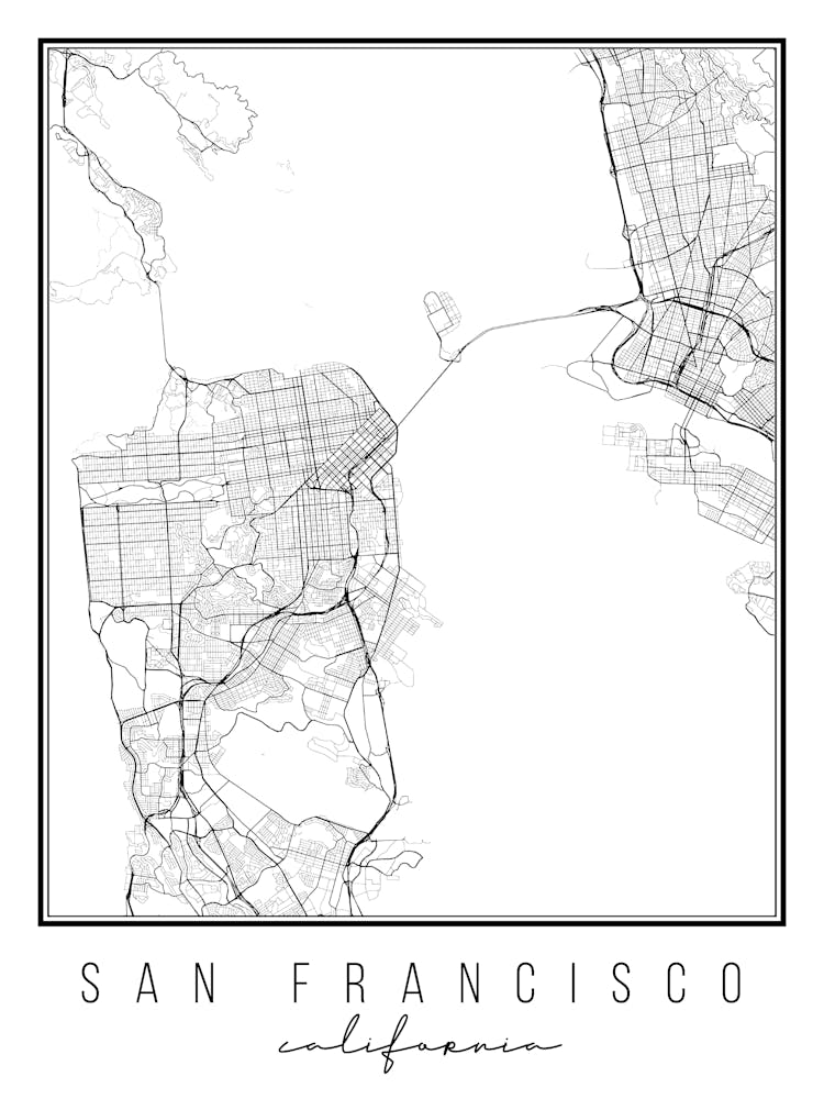 San Francisco California Street Map