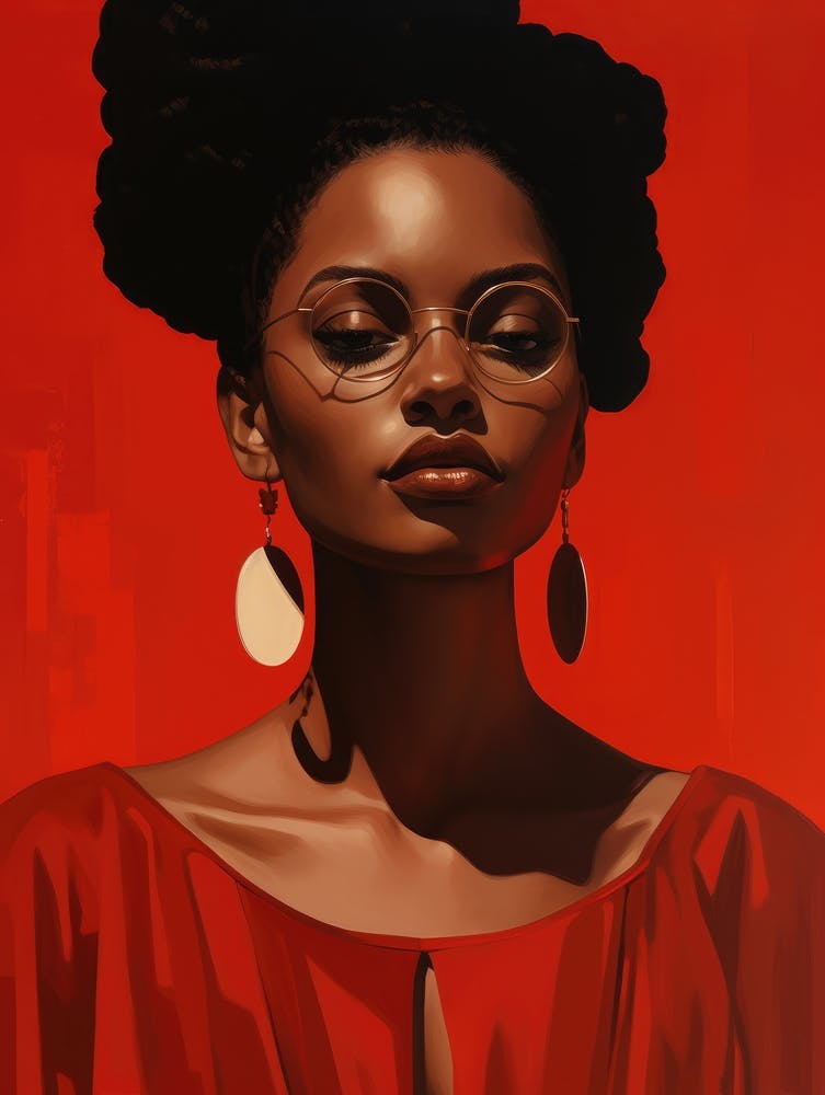 Femme Noire aux Lunettes