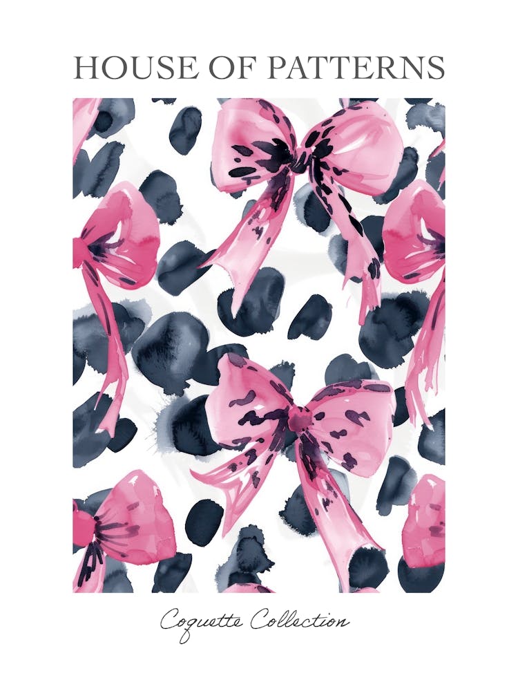 Animal Print Bows Pattern Poster