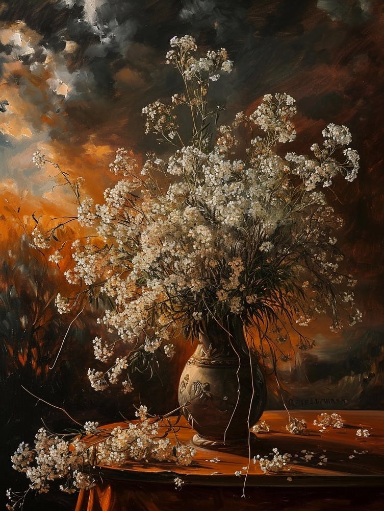 Baroque Floral Still Life Gypsophila 6