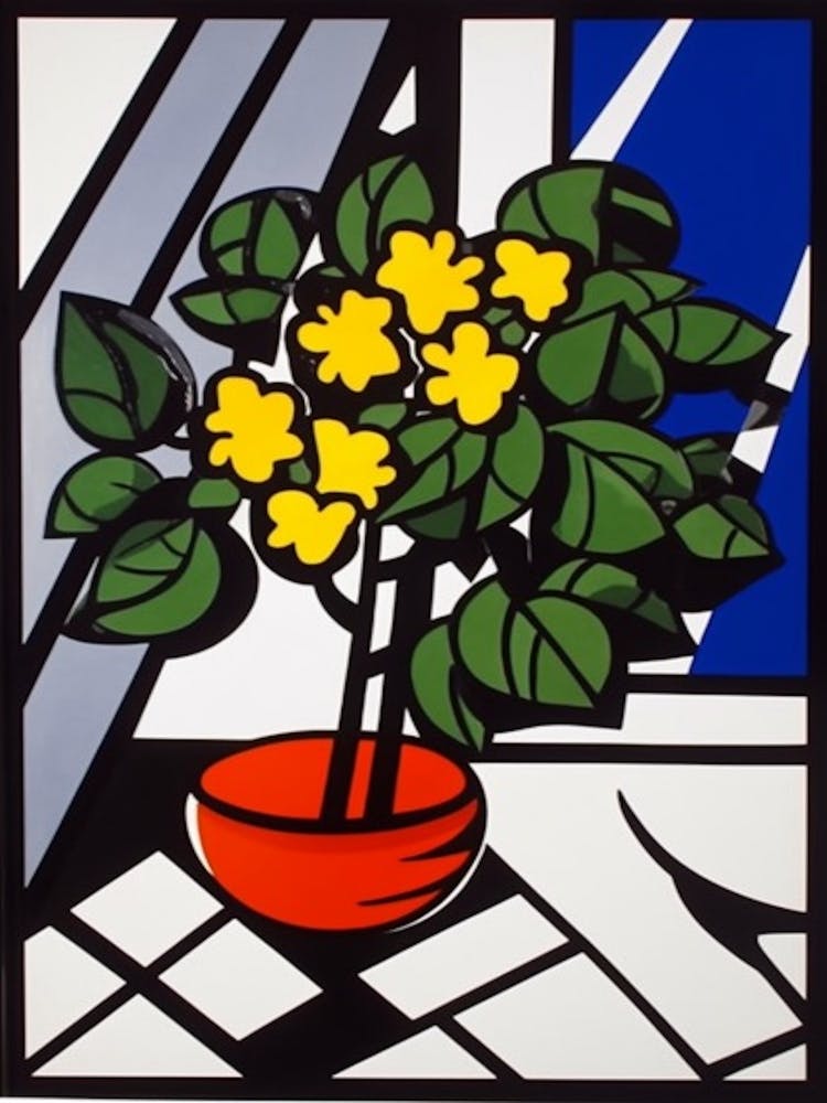 Hydrangea Flower Still Life  2 Pop Art Style