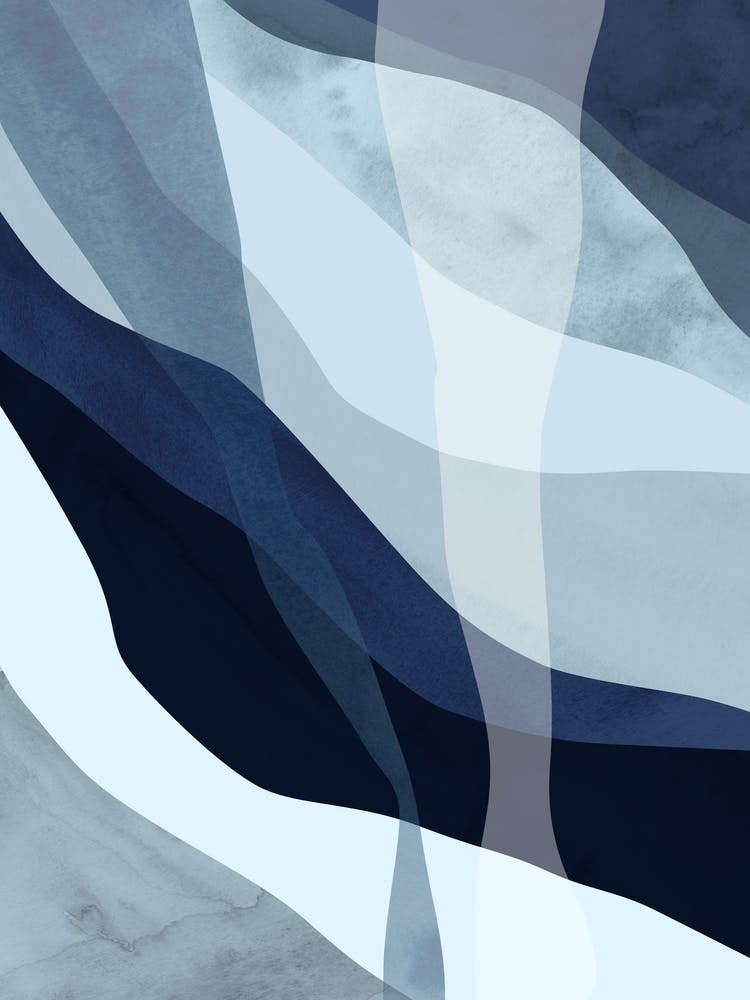 Abstract Blue And White