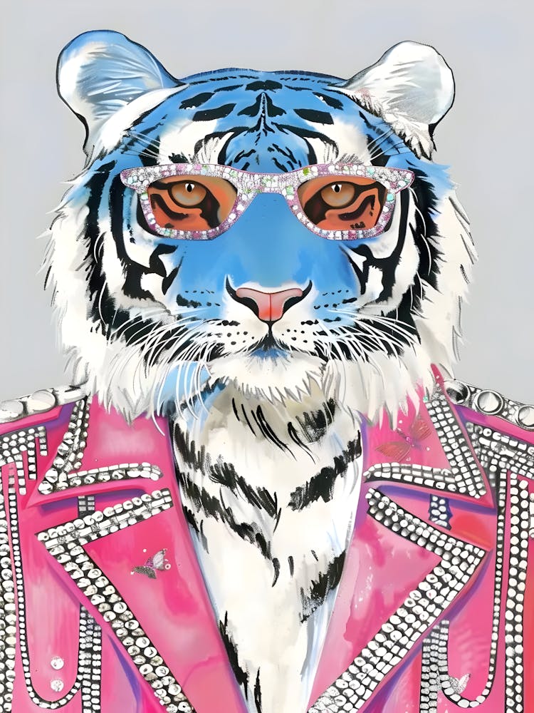 Tiger In Pink Jacket