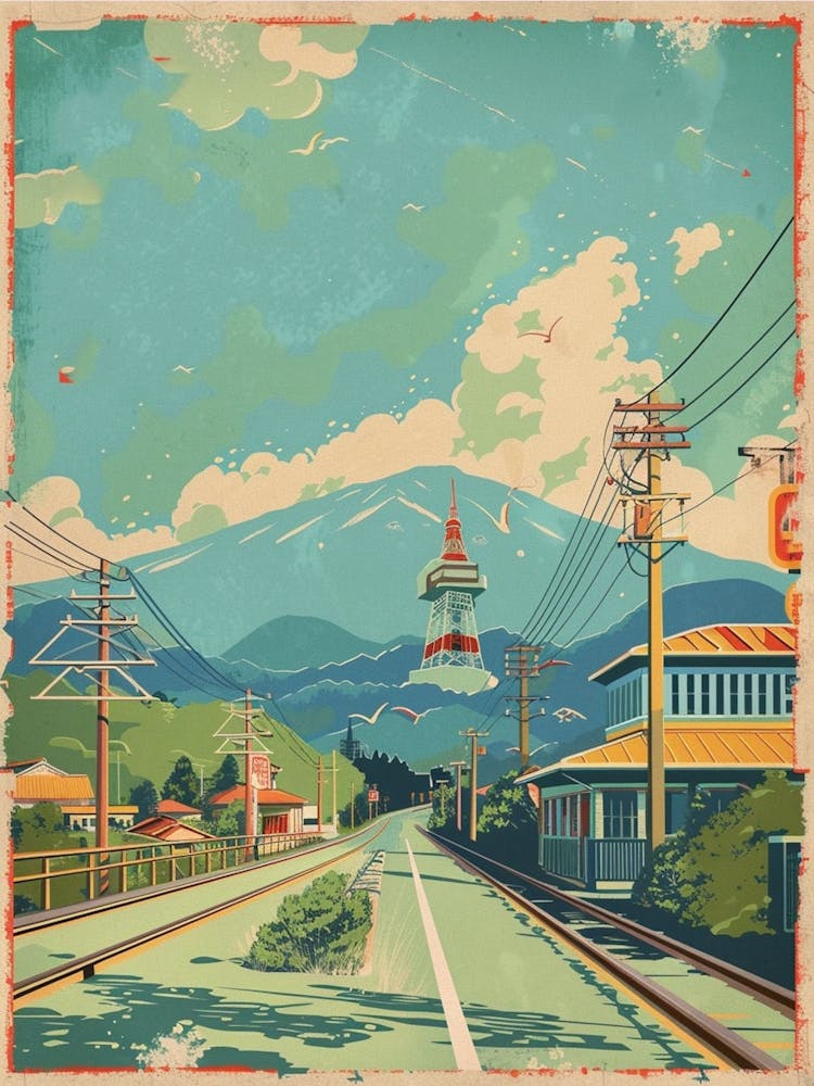 Japan Road Travel Retro