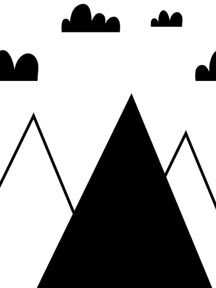 Scandi Black Mountains And Clouds