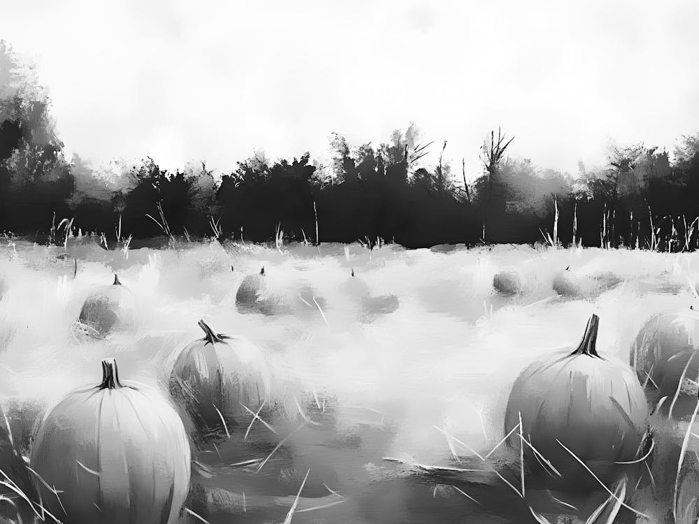 Pumpkins In The Field
