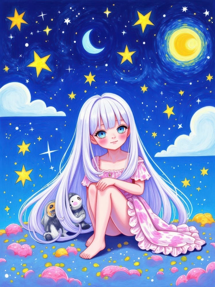 Cute Girl With Teddy Bear