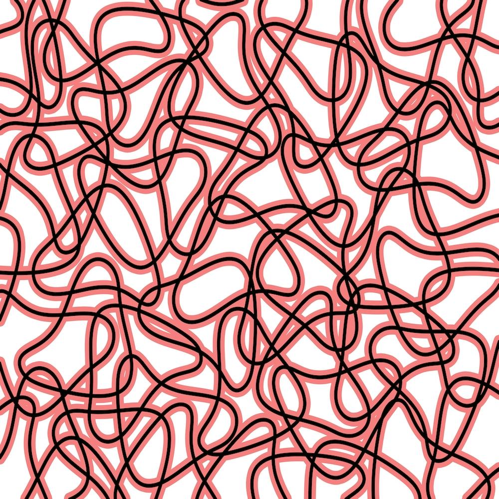 Abstract Red And Black Lines