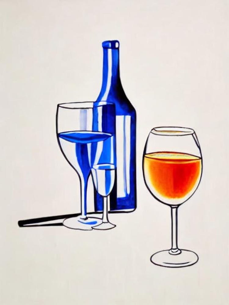 Dirty Banana Picasso Line Drawing Cocktail Poster