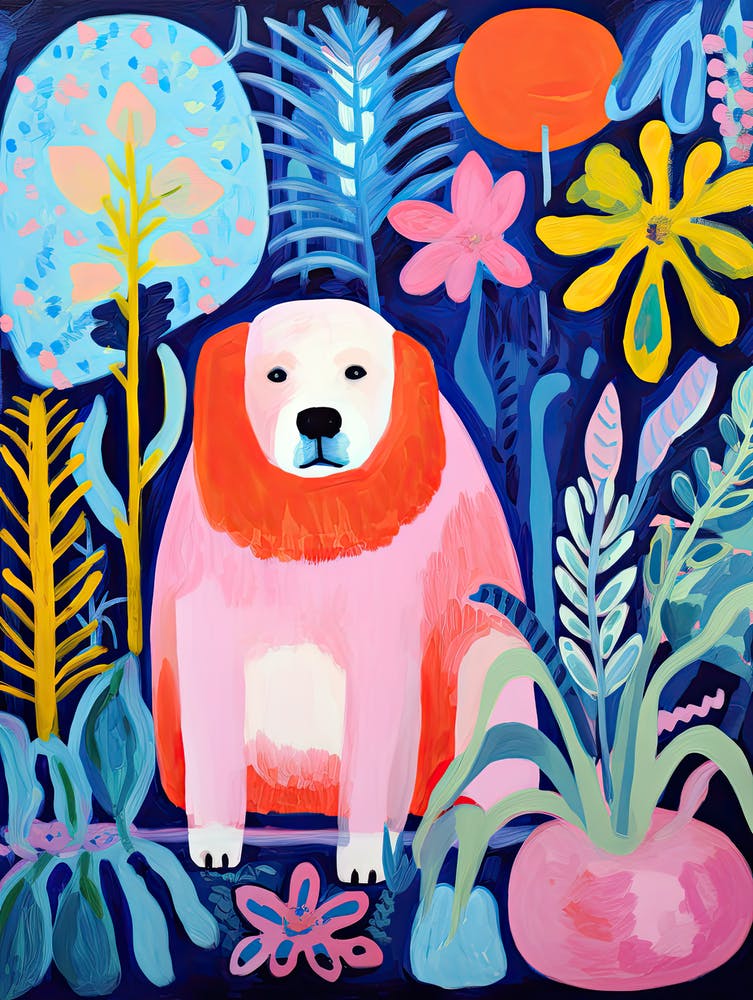 Dog In The Garden, Matisse Inspired
