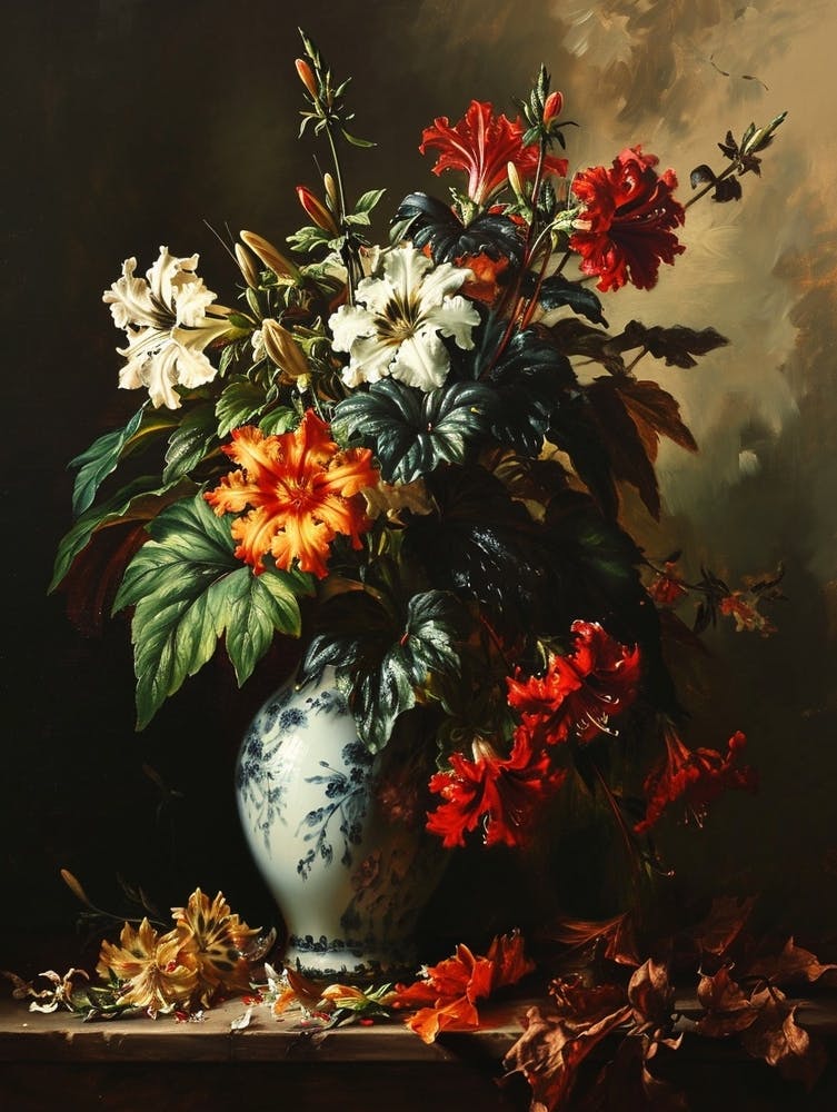 Baroque Floral Still Life Lobelia 4