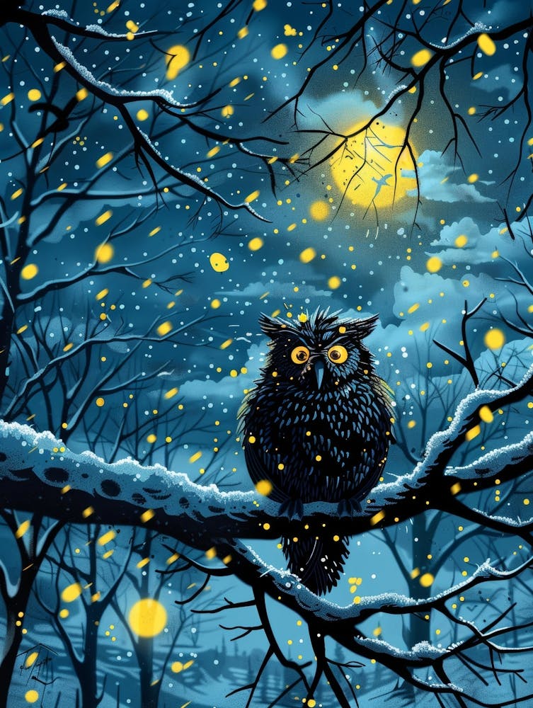 Owl In The Snow