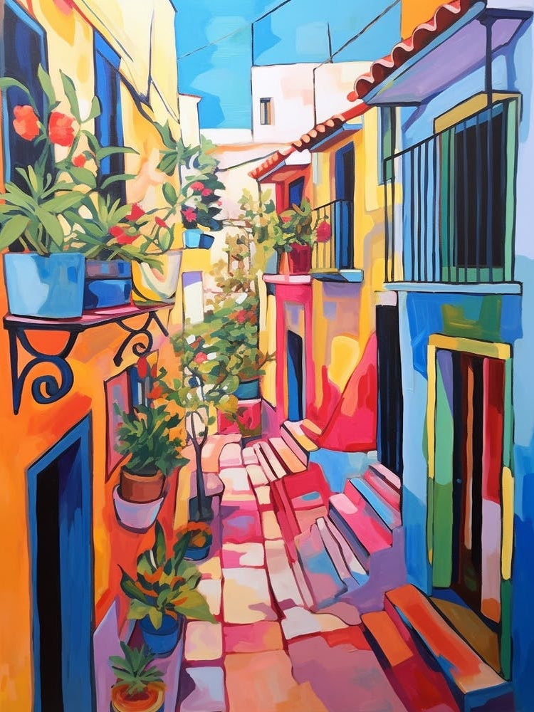 Malaga Spain 4 Fauvist Painting