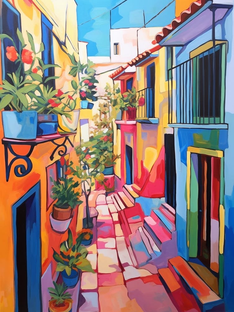 Malaga Spain 4 Fauvist Painting