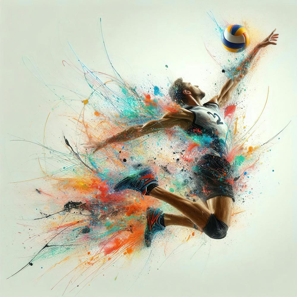 Volleyball Player In Action