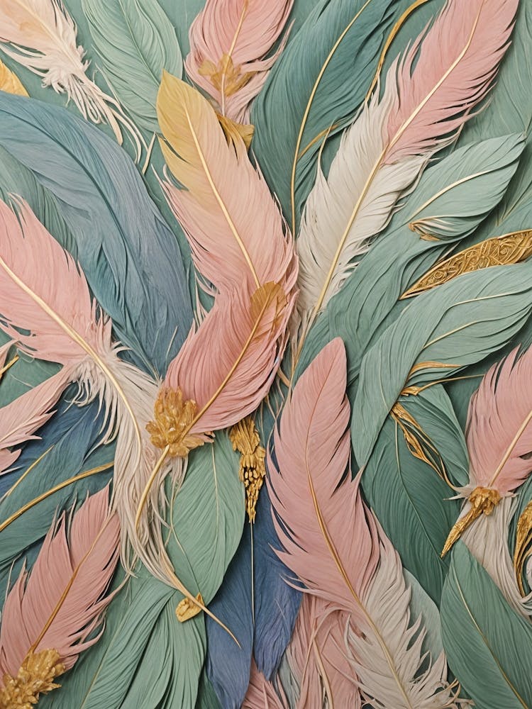 Pastel Feather Pattern 1